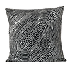 Batik Cushion - Motsi Fingerprint - Black