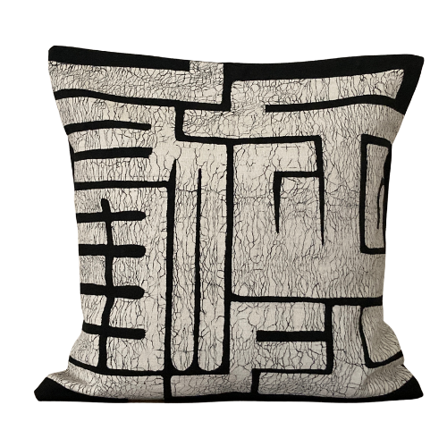 Batik Cushion - Motsi Kuba - Black