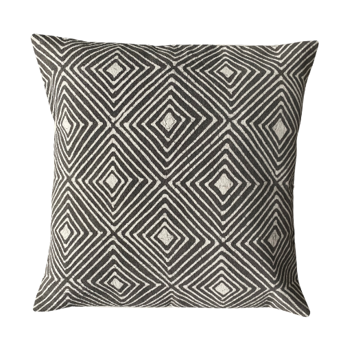 Batik Cushion - Tribal - Charcoal